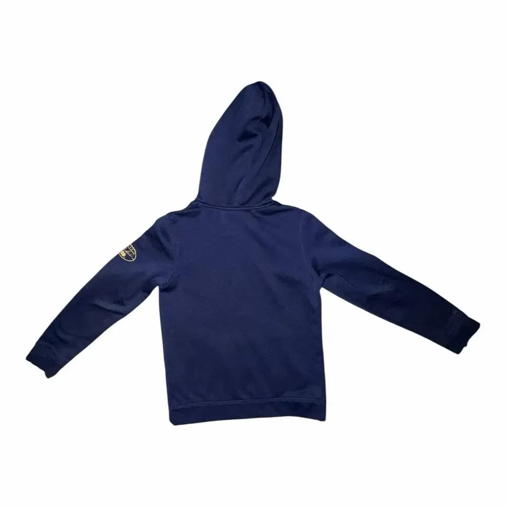 Under Armour Boys YMD Notre Dame Football ColdGear Loose Hoodie Blue EUC